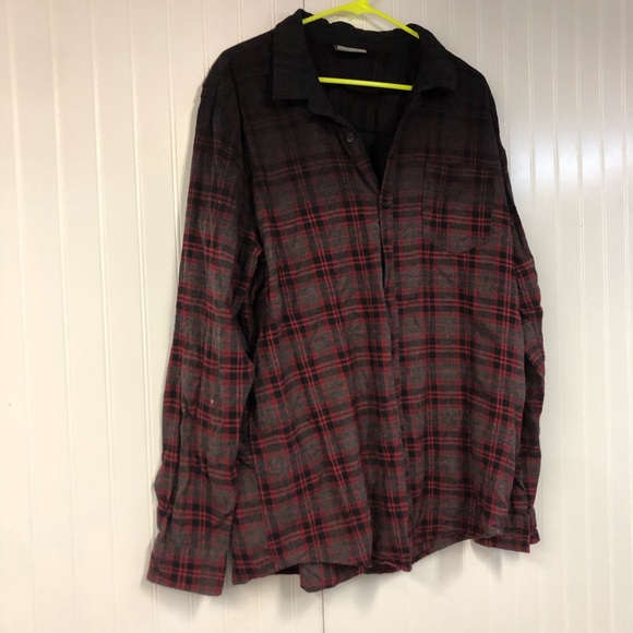 Silverlake Men's Red and Black Plaid Shirt Button Down Long Sleeve XXL - Picture 2 of 4